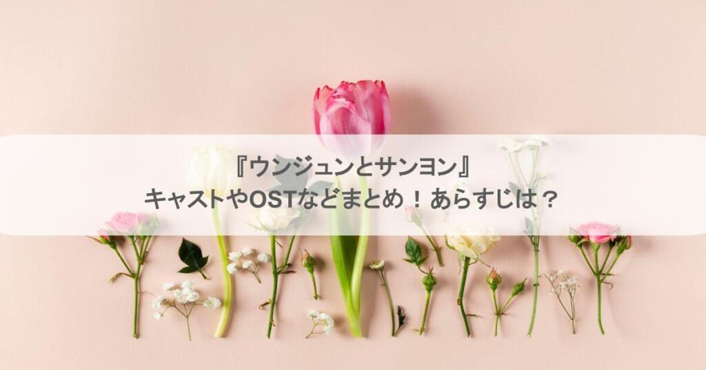 『ウンジュンとサンヨン』キャストやOSTなどまとめ!あらすじは?